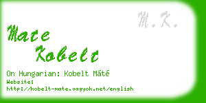 mate kobelt business card